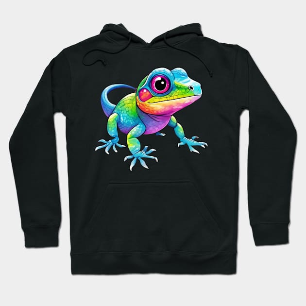 Rainbow Gecko Hoodie by Eclecterie